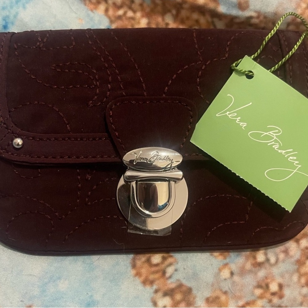 Vera Bradley Burgundy Quilted Key Holder